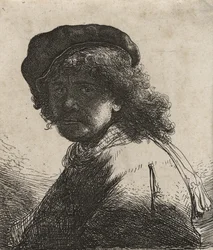 Rembrandt mit Mütze und Schal, ca. 1663